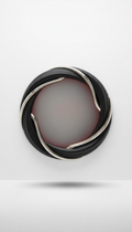 Arcus Obsidian Sculptural Wall Mirror