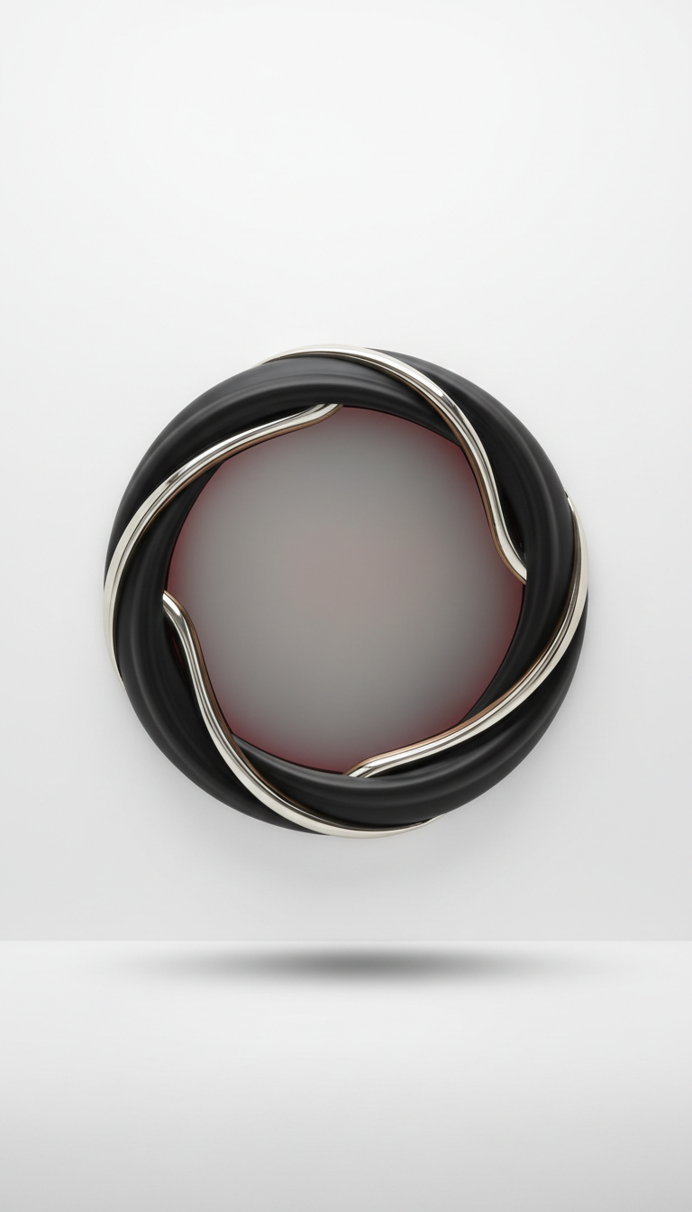 Arcus Obsidian Sculptural Wall Mirror