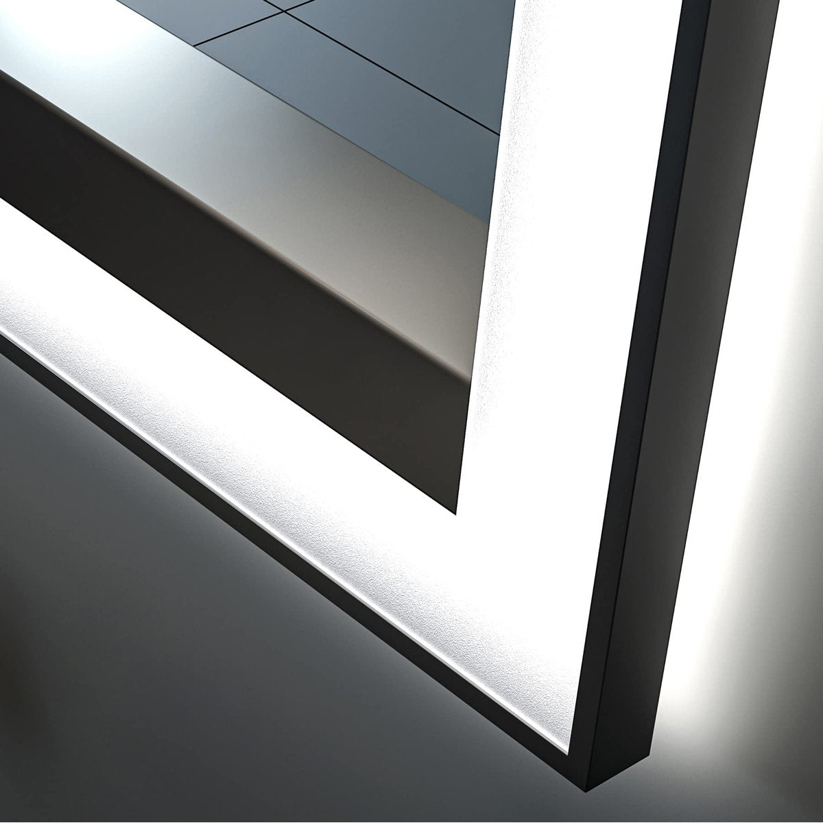 Aevar UL Certified Front & Back LED Anti-Fog Tempered Glass Framed Bathroom/Vanity Mirror with 3-Year Warranty