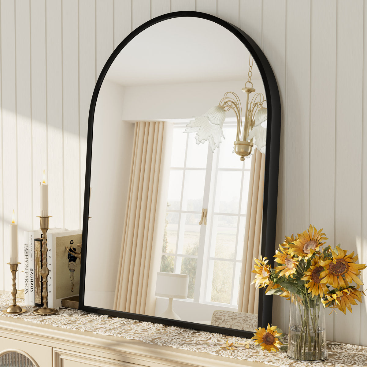 Amara Tempered Glass and Aluminum Alloy Framed French Cleat Mounted Wall Mirror with 5-Year Warranty