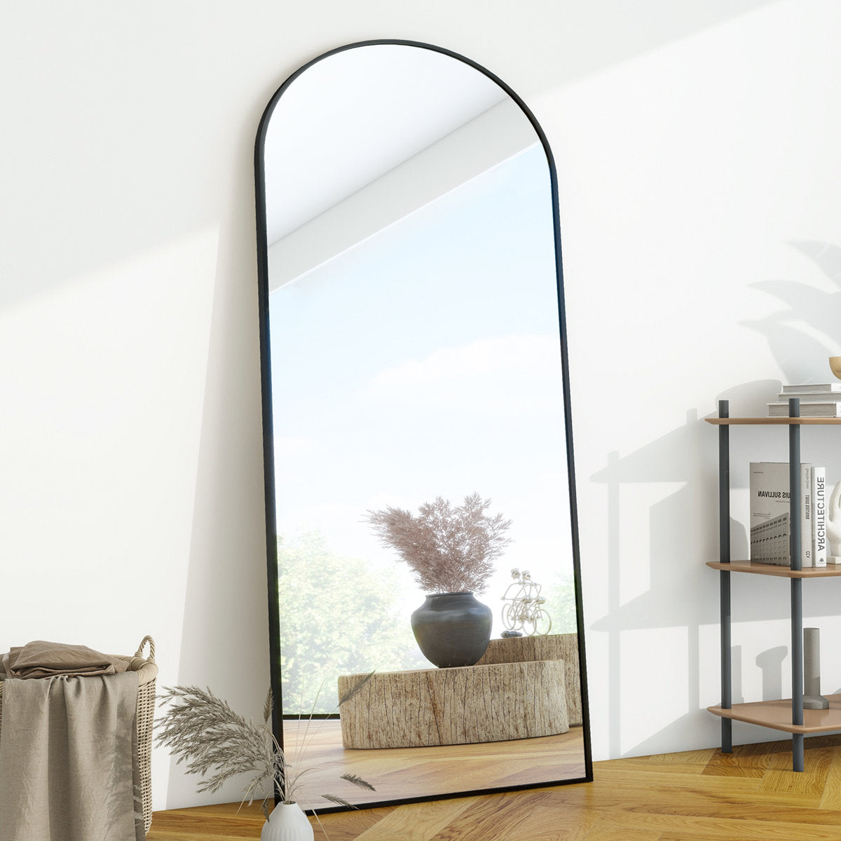 Arched Shatterproof Full Length Mirror with Aluminum Frame - Basics by Wayfair?