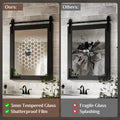 Brunilda Rustic Farmhouse Solid Wood Frame Accent Mirror Decorative Mirror