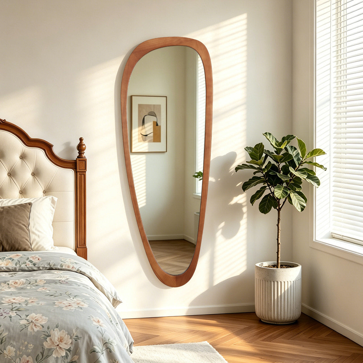 Cotesfield Solid Wood Asymmetrical Accent Mirror