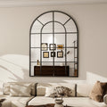 Elaine Arched Window Pane Wall Mirror