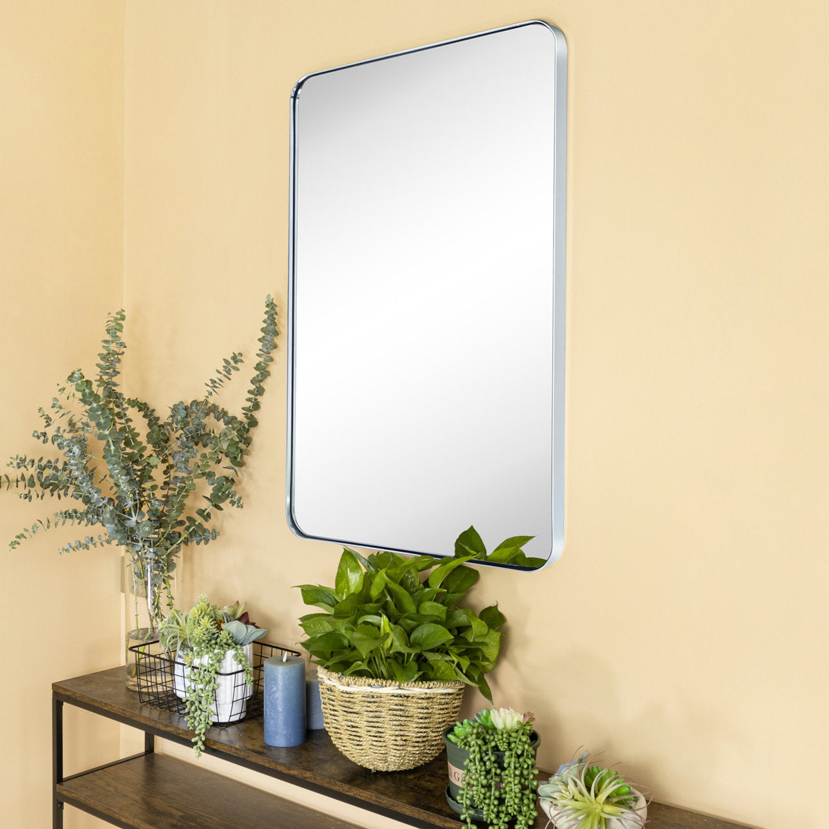 Javeion Stainless Steel Rectangle Mirror