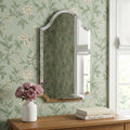 Morlan Tall Arched Scalloped Frameless Wall Mirror