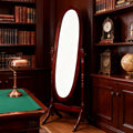 Traditional Queen Anna Style Wood Floor Cheval Mirror Finish