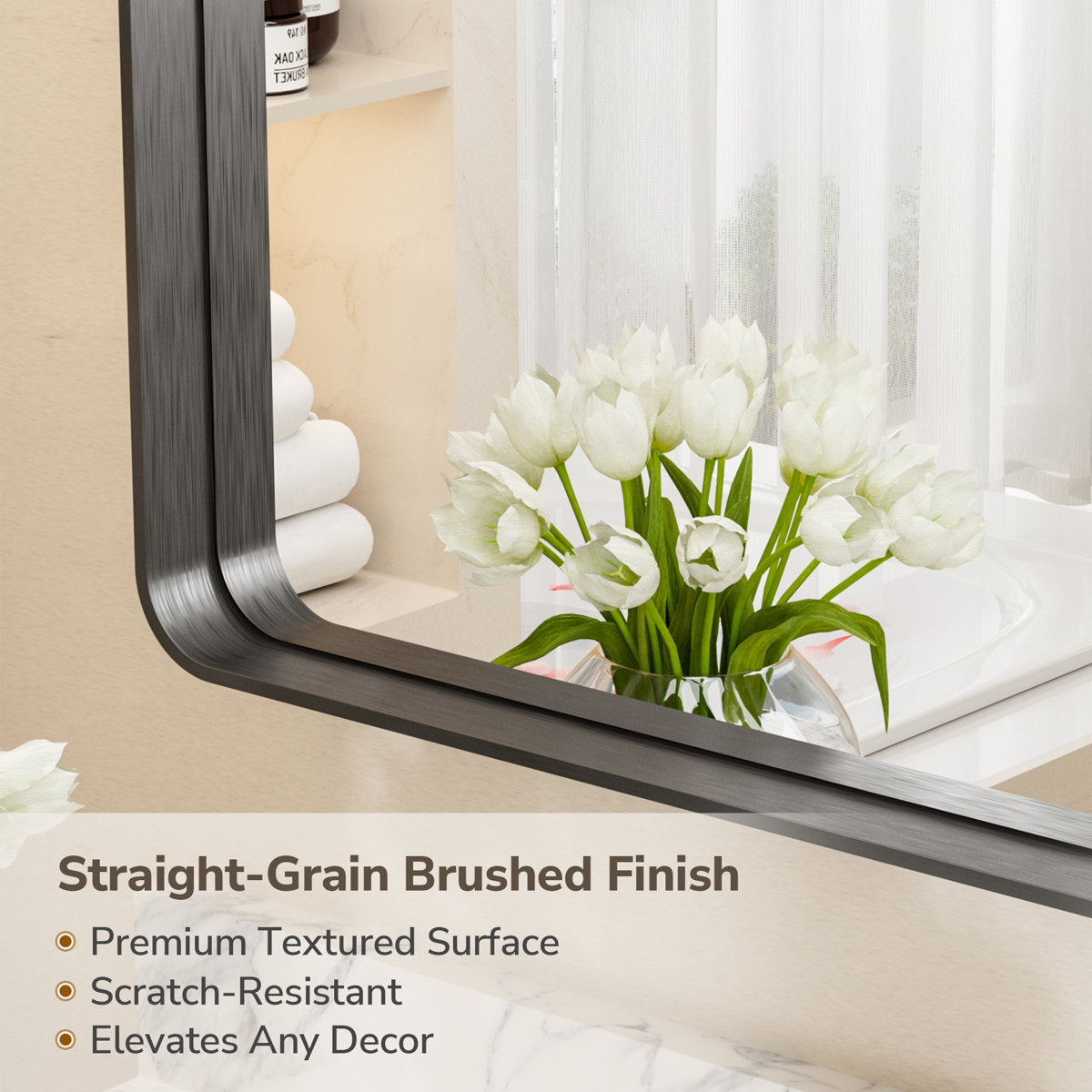 Tyro Bathroom Decorative Home D¨¦cor Corner Hangs Bathroom Mirror