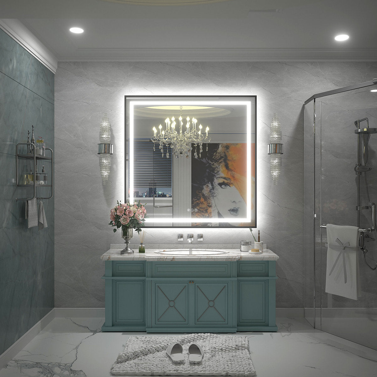 UL Certified Front & Back LED Anti-Fog Tempered Glass Framed Bathroom/Vanity Mirror - Basics by Wayfair?