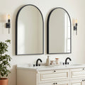 Vercher Metal Arched Bathroom/Vanity Mirrors (Set of 2)