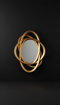 Ellipse Sculpture Gold Statement Mirror